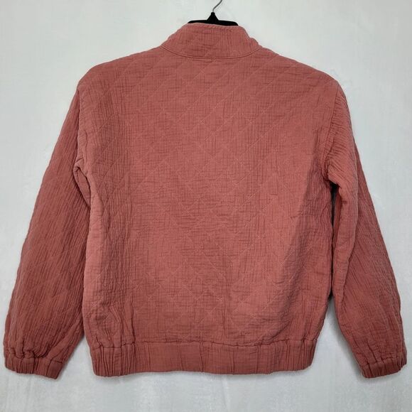 Madewell Rose Dust Diamond Jacquard Half Zip Pullover Size XS - Picture 11 of 13